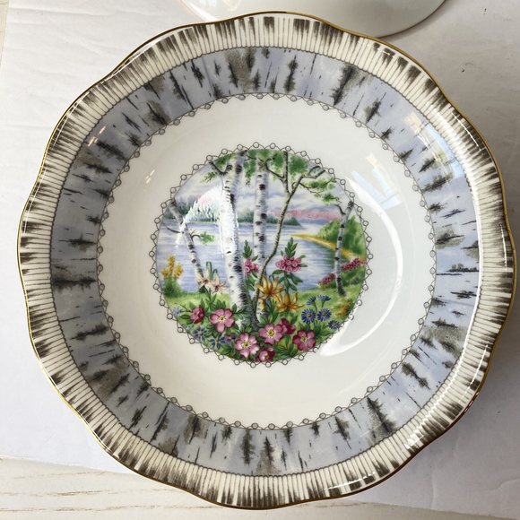 Royal Albert - SILVER BIRCH - Bone China - 5 3/8 Inch DESSERT / FRUIT BOWL - Picture 7 of 10